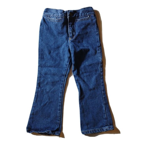Vintage Baby Guess Flare Blue Jeans Girls Size 4Y Made In USA - Picture 1 of 10
